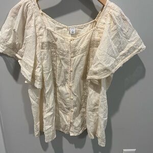 Cream Women's Top